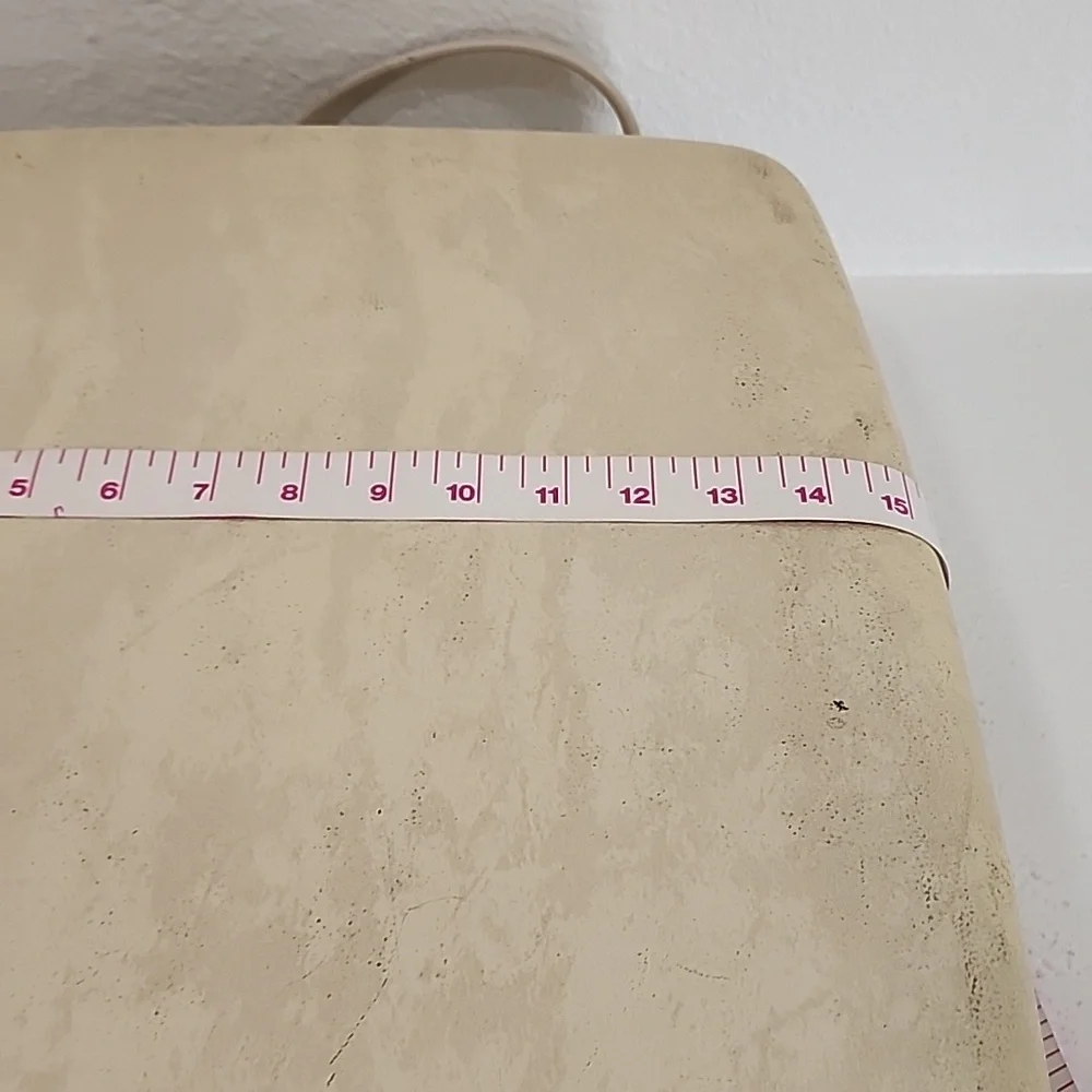 Vintage Samsonite Silhouette Cream Honeymoon Strap Square Luggage - Picture 11 of 13